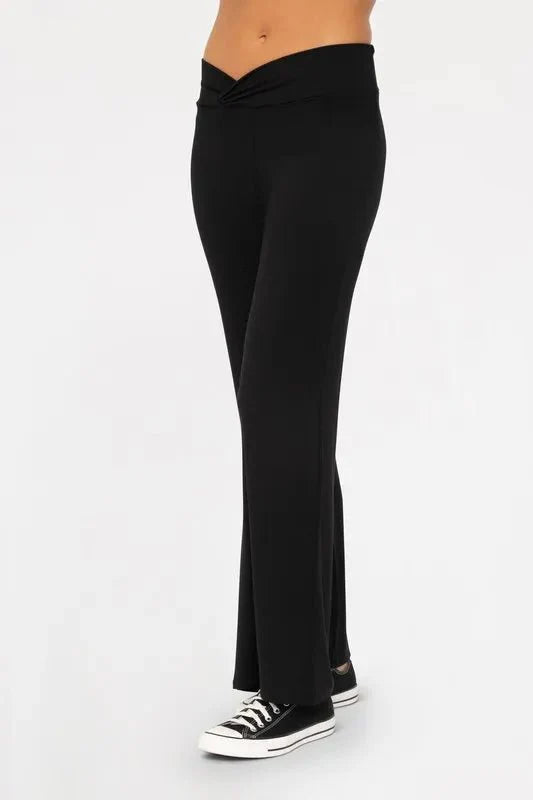 Mono B Cross Pleat Flare Pants for Stylish Looks