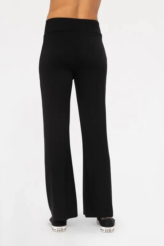 Mono B Cross Pleat Flare Pants for Stylish Looks