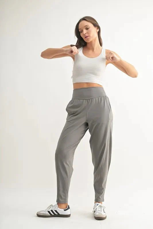 MONO B Flowbarrel High Waist Active Pants for Women