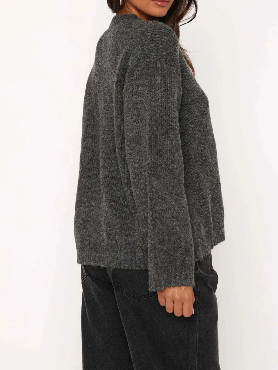 Open Front Tied Sweater Cardigan