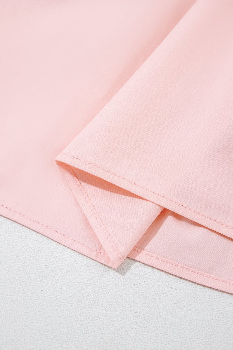 Pink V Neck Flutter Sleeve Smocked Bodice Maxi Dress