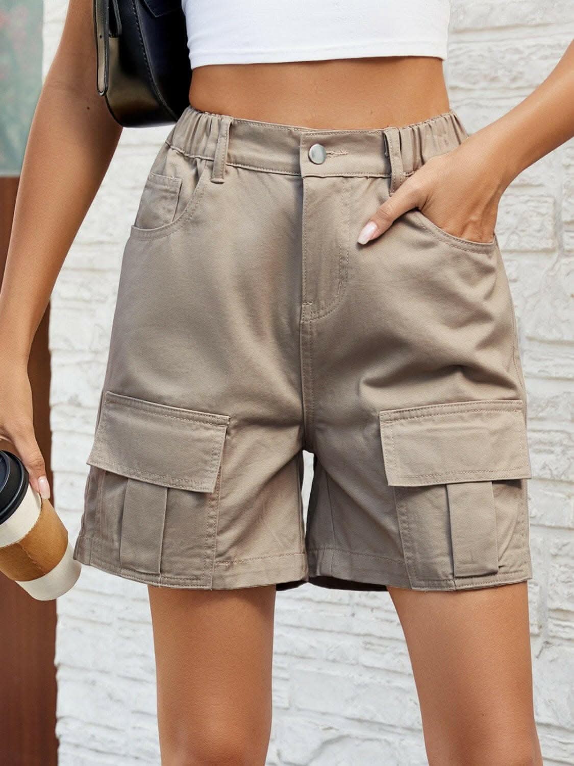 Premium Chic high-waisted denim shorts