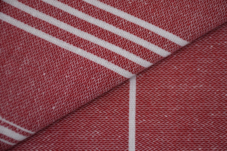 Basiclayersca Monaco Red Turkish Towel 100 Percent Natural Cotton 40 Inch by 70 Inch Versatile Lightweight Quick Drying Absorbent Beach Bath Scarf Picnic Blanket - Premium Quality General | Fast Shipping & Returns