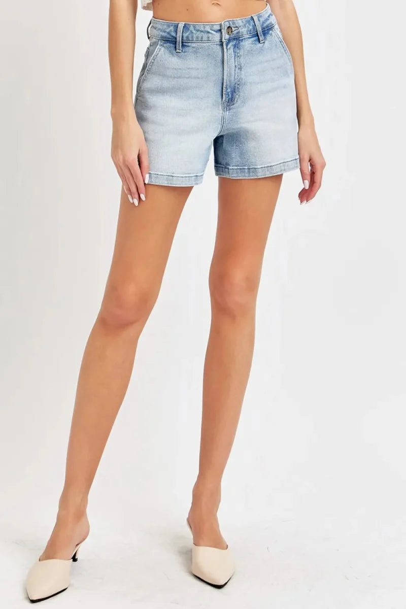 Risen Full Size High Rise Denim Shorts for Women Fashion