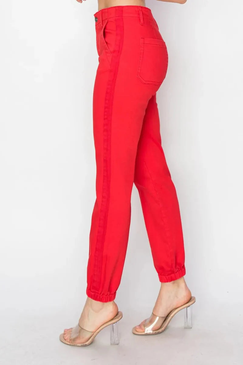 RISEN Full Size High Waisted Jogger Jeans for Women