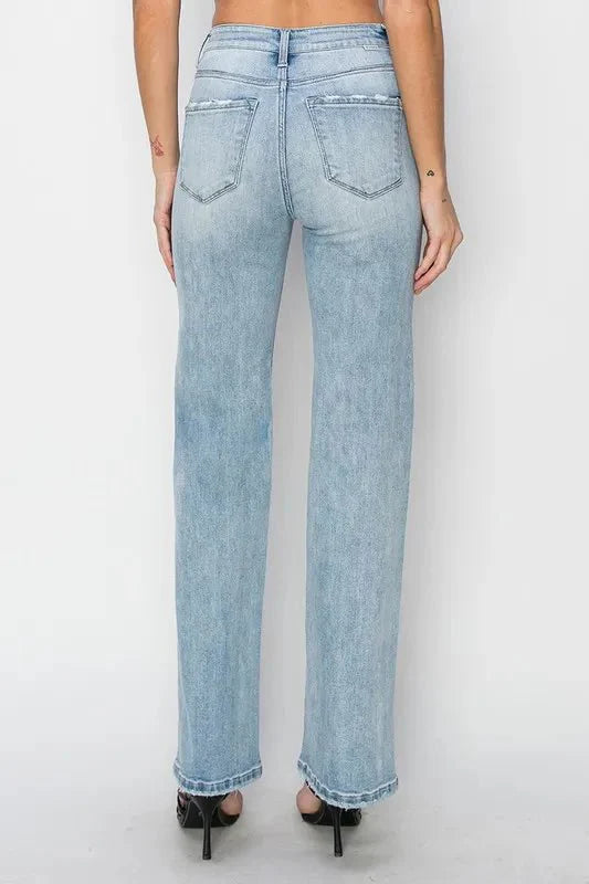 RISEN High Rise Straight Jeans for Effortless Style