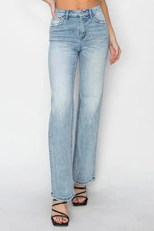 RISEN High Rise Straight Jeans for Effortless Style