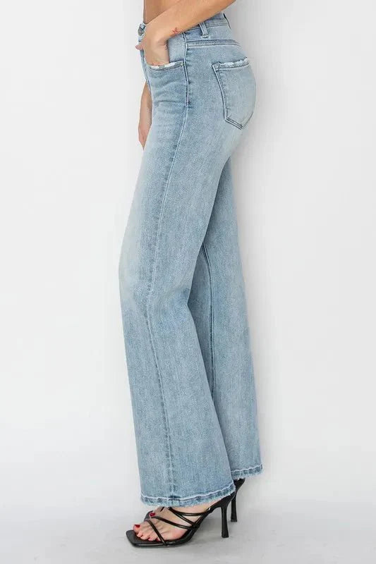 RISEN High Rise Straight Jeans for Effortless Style