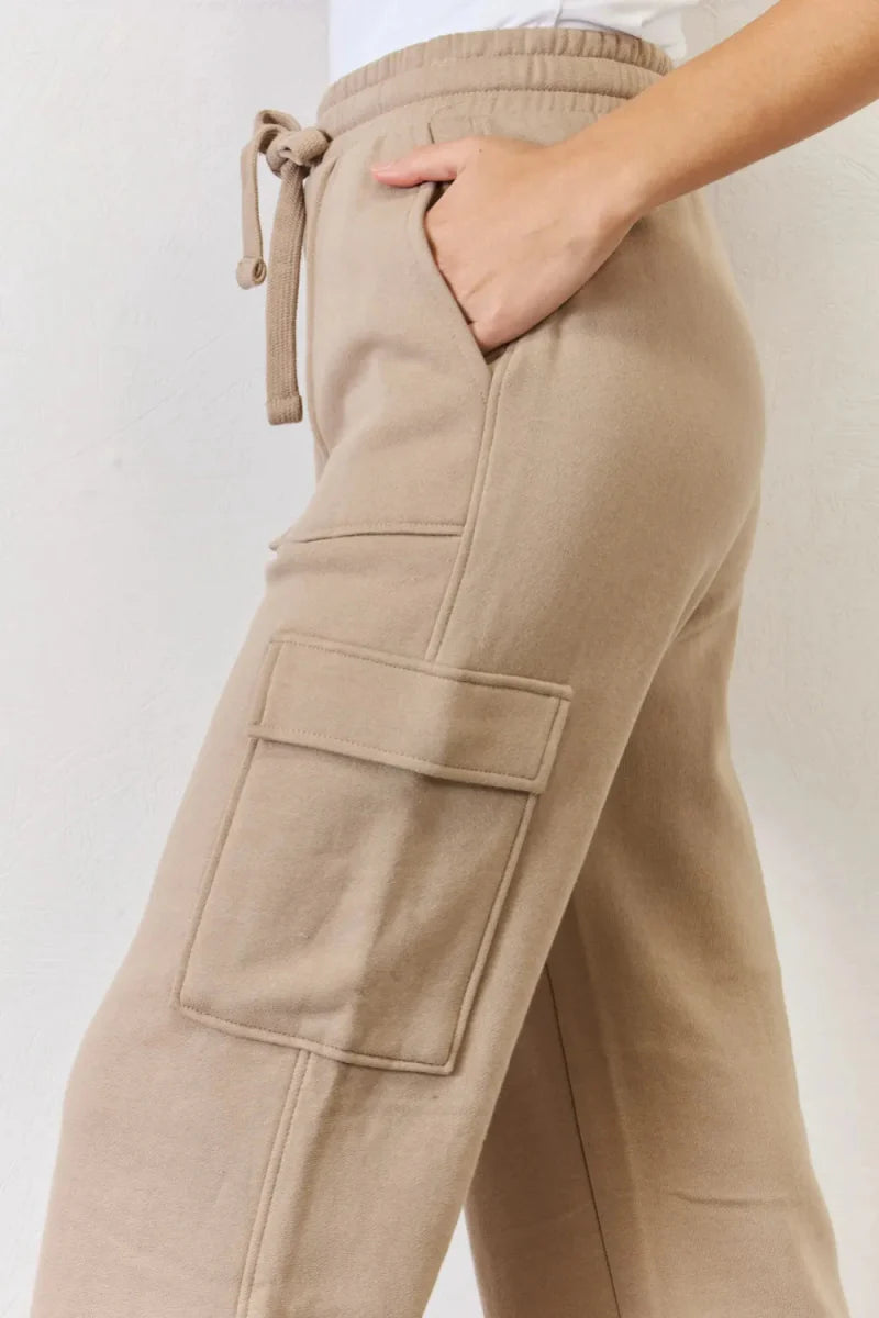 RISEN High Waist Cargo Wide Leg Pants for Everyday Style
