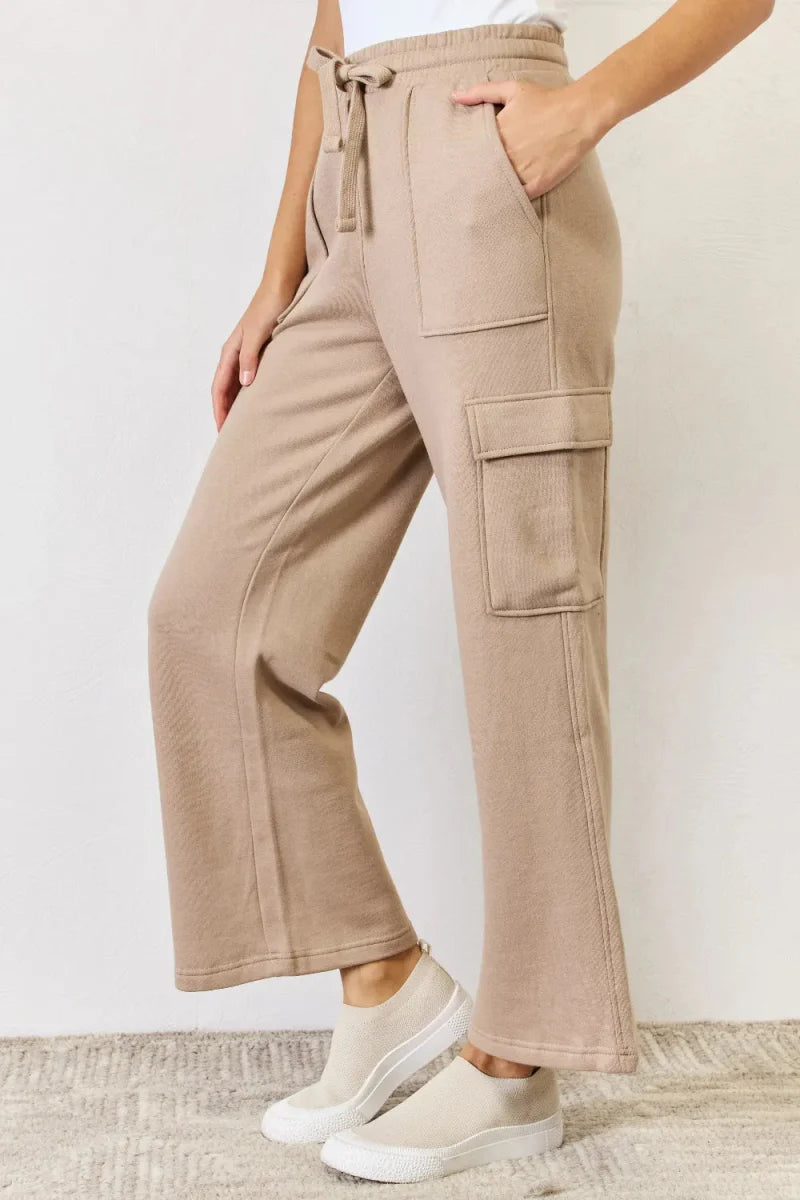 RISEN High Waist Cargo Wide Leg Pants for Everyday Style
