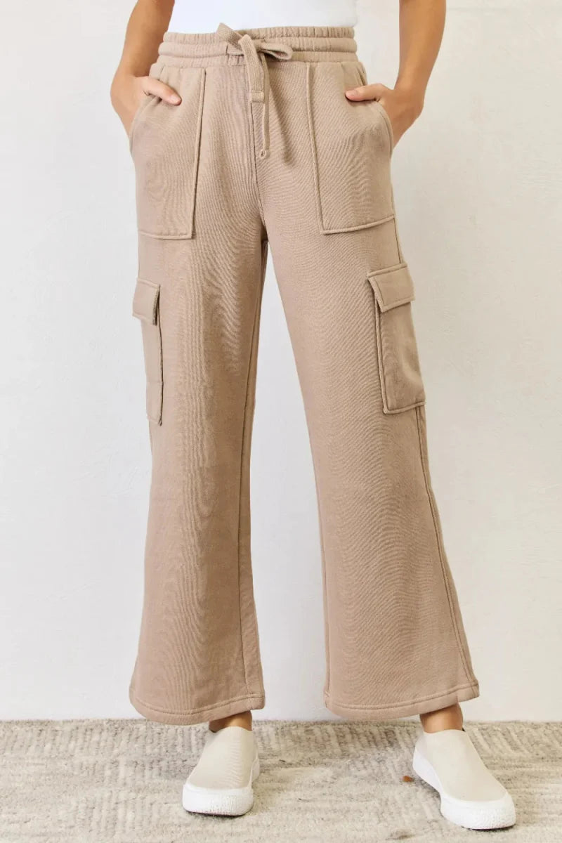 RISEN High Waist Cargo Wide Leg Pants for Everyday Style