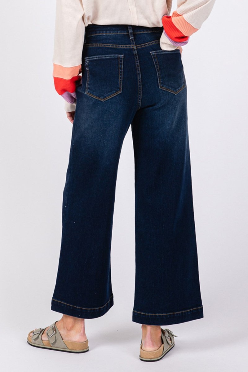 SAGE + FIG High Waist Wide Leg Jeans for Women