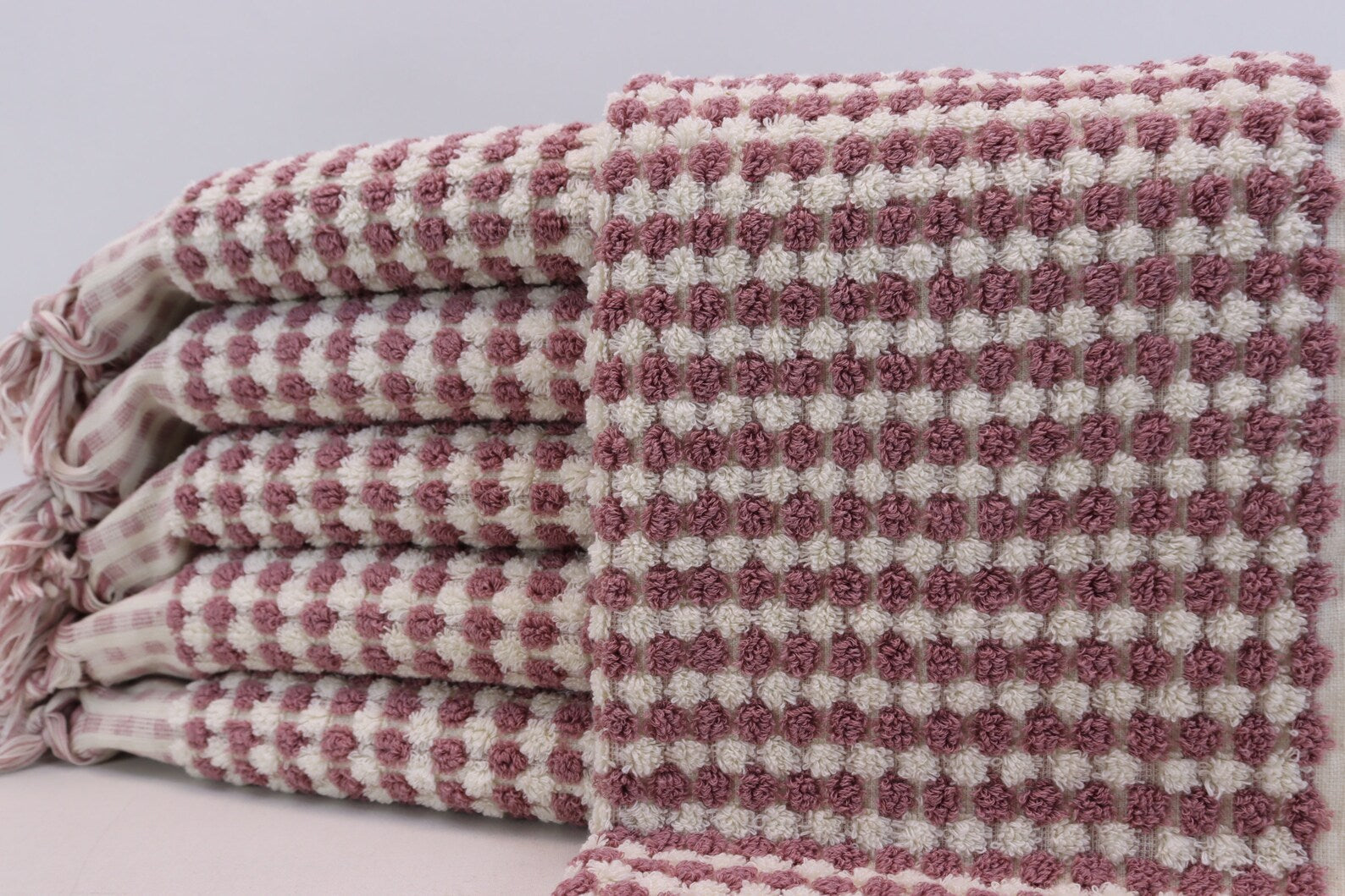 Basiclayersca Bubble Salmon Terry Hand Towel Made From 100