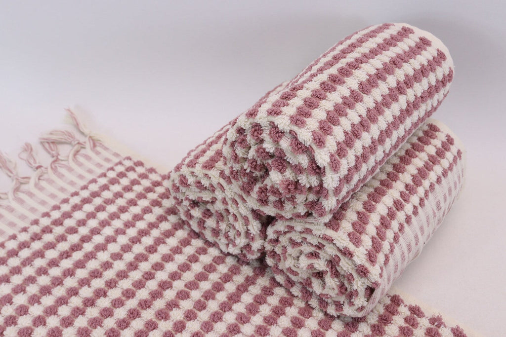 Basiclayersca Bubble Salmon Terry Hand Towel Made From 100