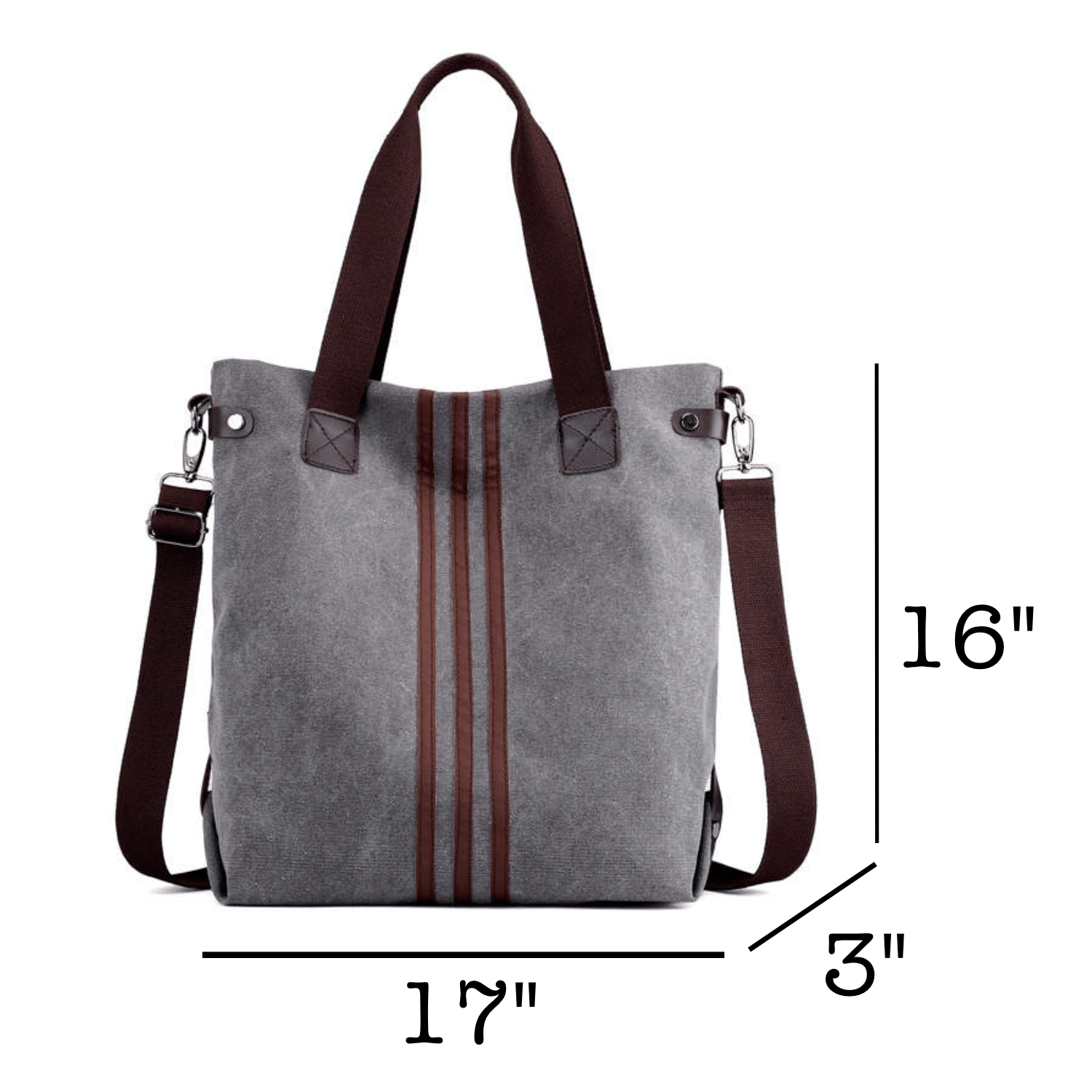 Premium Kelly Canvas Tote Bag with Adjustable Strap and Double Top Handles