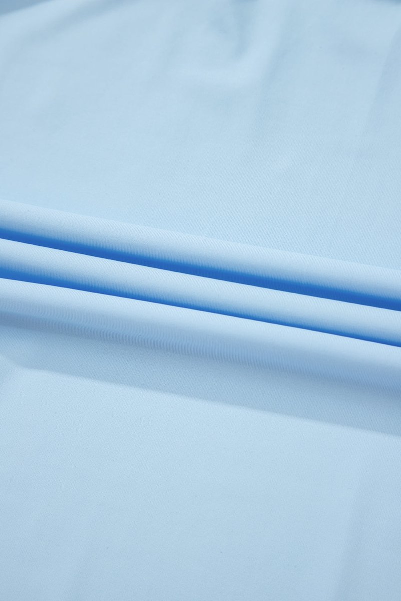 Sky Blue Drawstring High Waist Lined Tennis Skorts for Women