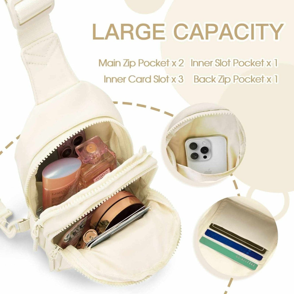 Small Initial Sling Bag Crossbody Bag Fanny Pack for Girls Women Cute Chest Bag Cross Body Bag Personalized Gift