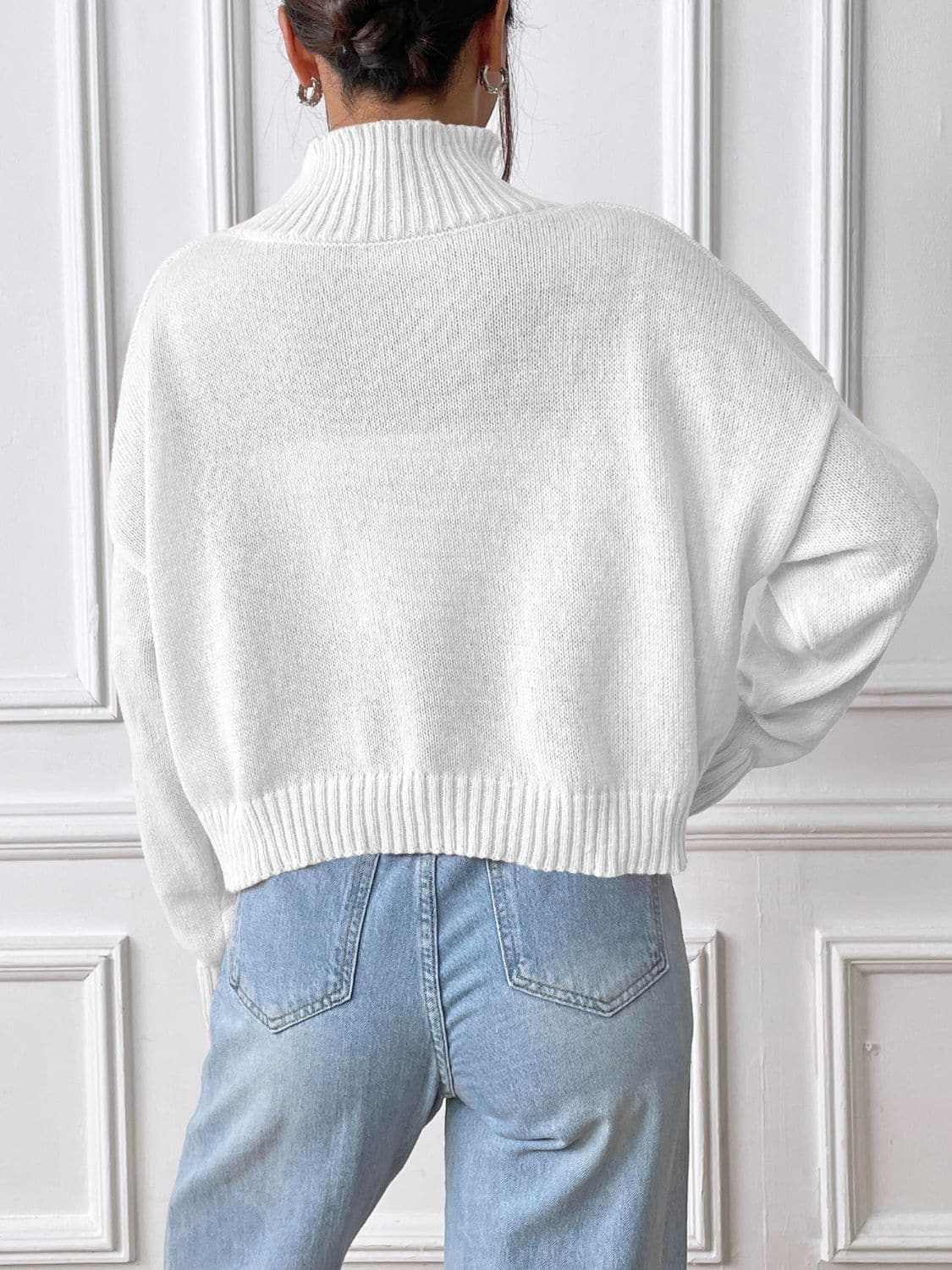 Cozy heart turtleneck sweater
