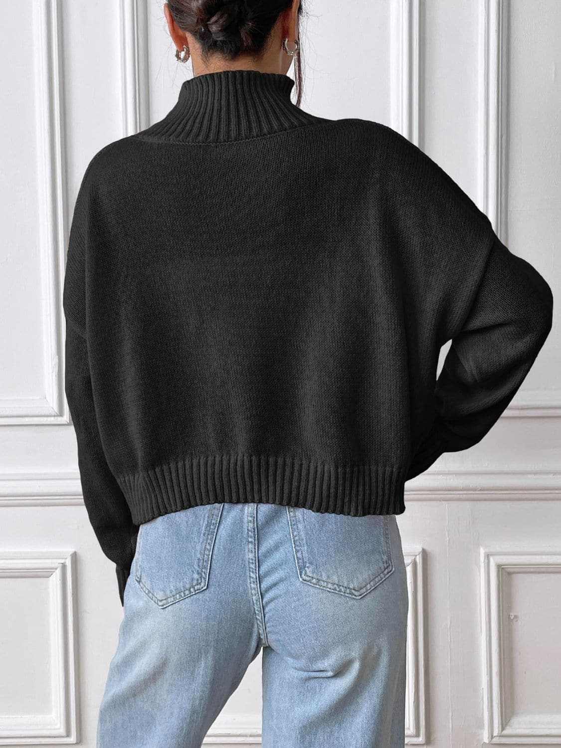 Cozy heart turtleneck sweater