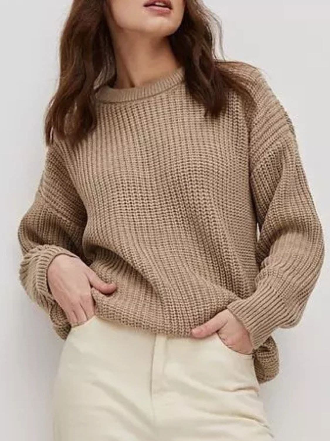 Cozy long sleeve knit sweater