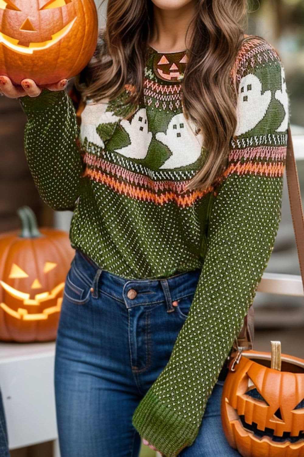 Cozy ghost long sleeve sweater