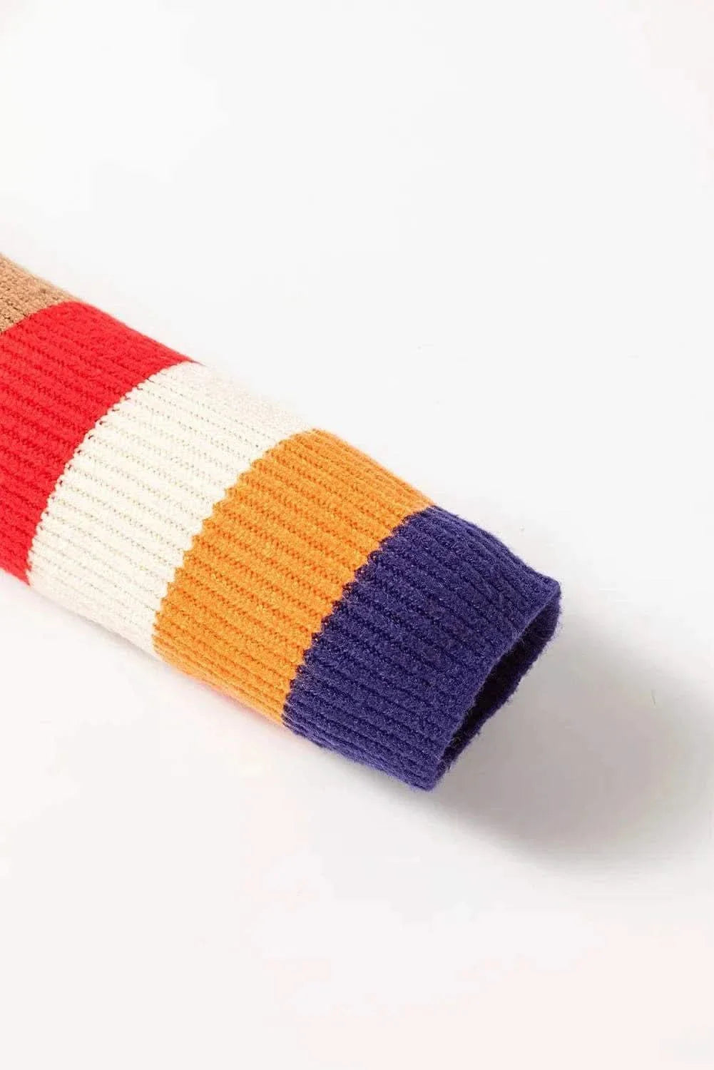 Chic striped turtleneck sweater