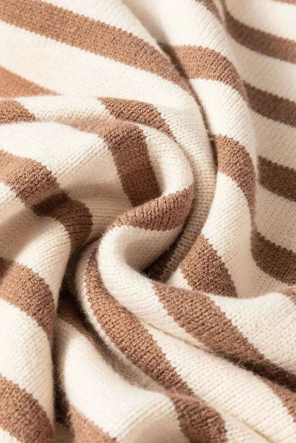 Chic striped turtleneck sweater