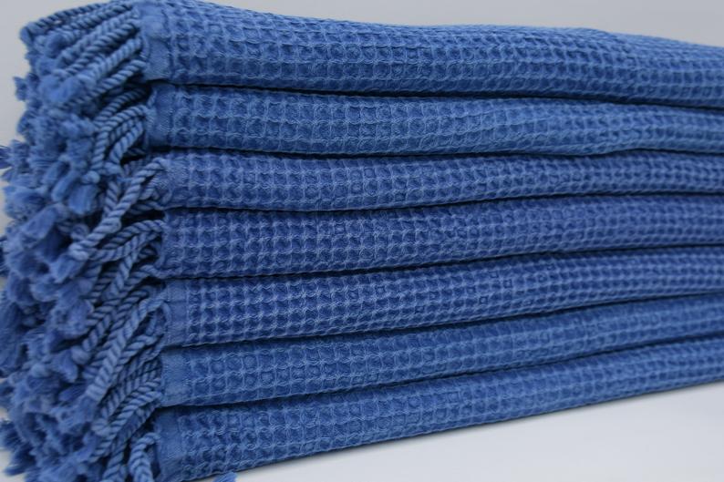Basiclayersca Basiclayersca Basiclayersca Navy Waffle Turkish Towel 40 Inch x 70 Inch Hand Loomed 100 Percent Natural Cotton - Premium Quality General | Fast Shipping & Returns - Premium Quality General > Premium Collection | Fast Shipping & Returns - ...