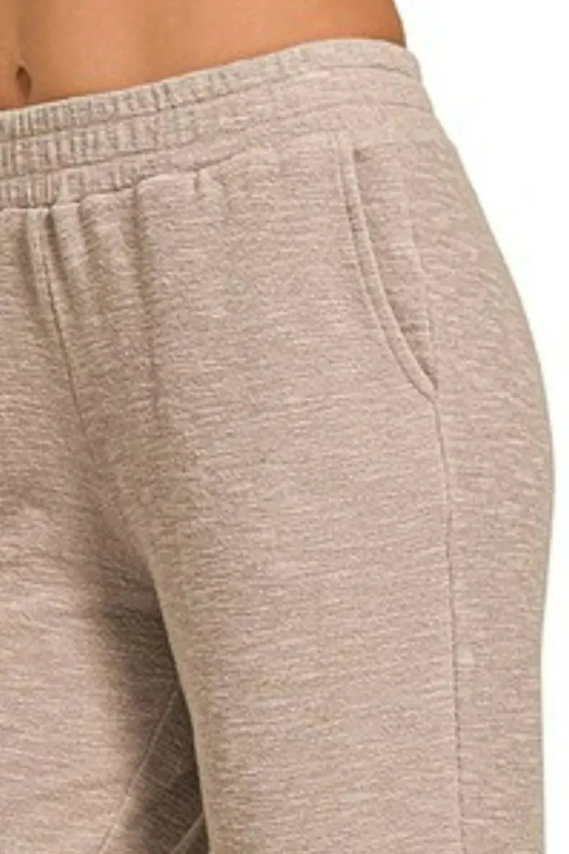 Zenana Cotton Slub Jogger Pants for Comfort and Style