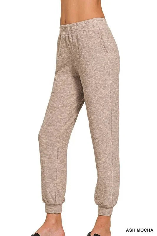 Zenana Cotton Slub Jogger Pants for Comfort and Style