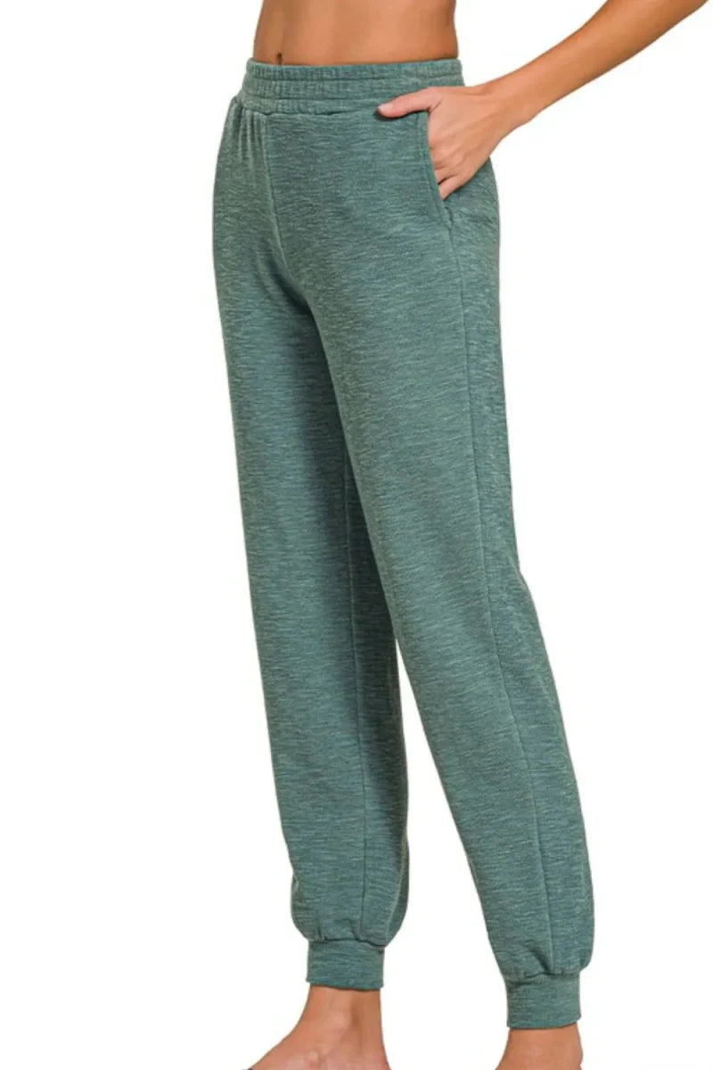 Zenana Cotton Slub Jogger Pants for Ultimate Comfort