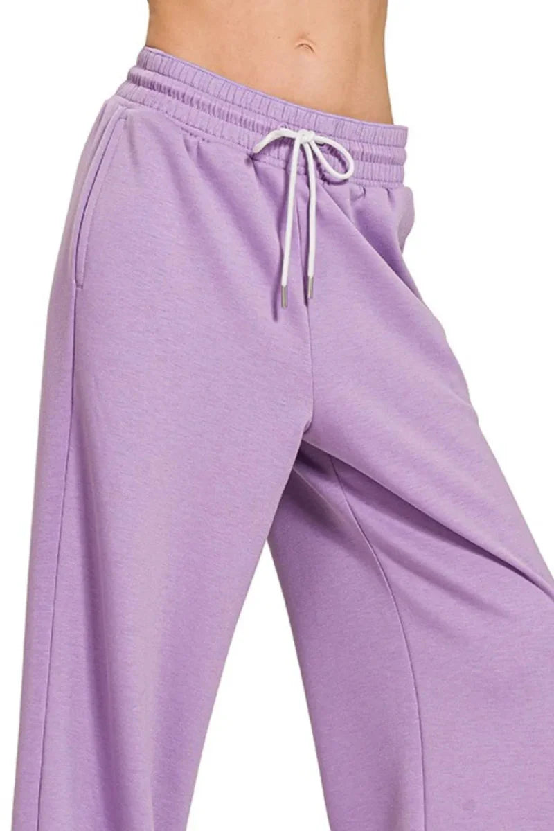 Zenana Scuba Drawstring Pants for Casual Comfort and Style