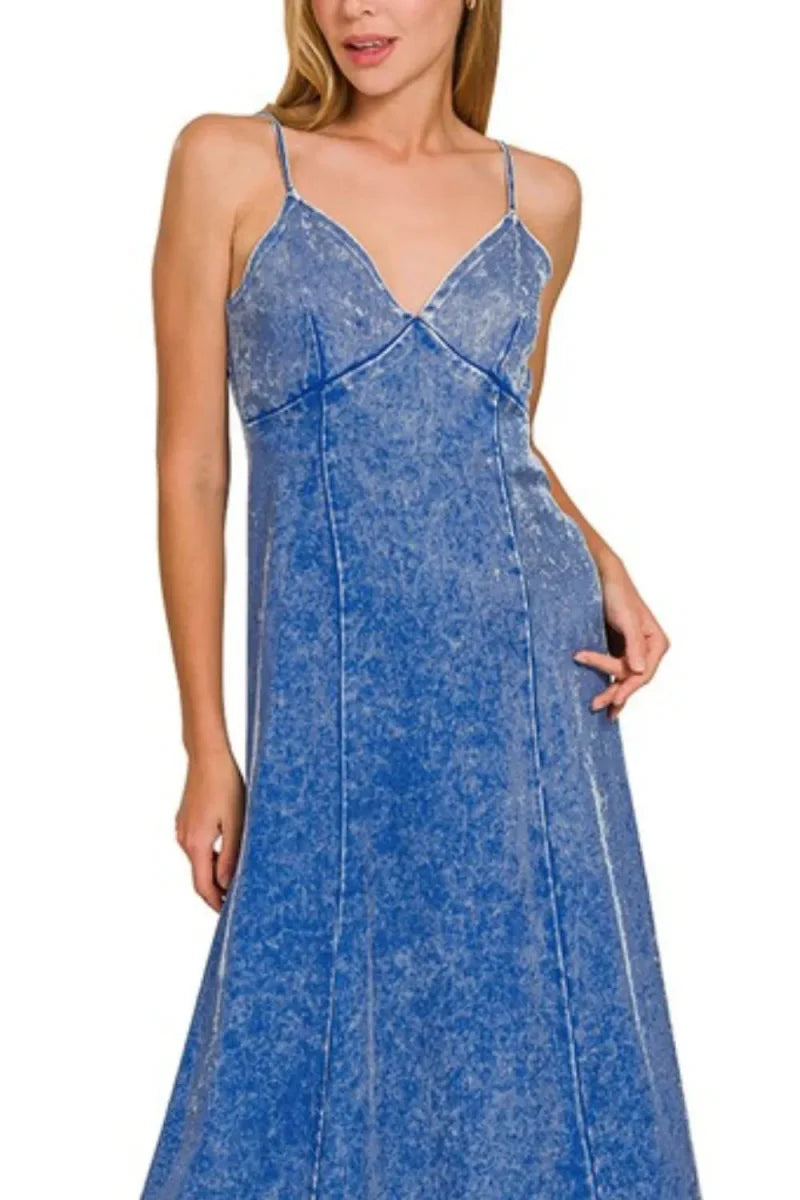 Zenana Tencel Mineral Washed Maxi Dress for All Occasions
