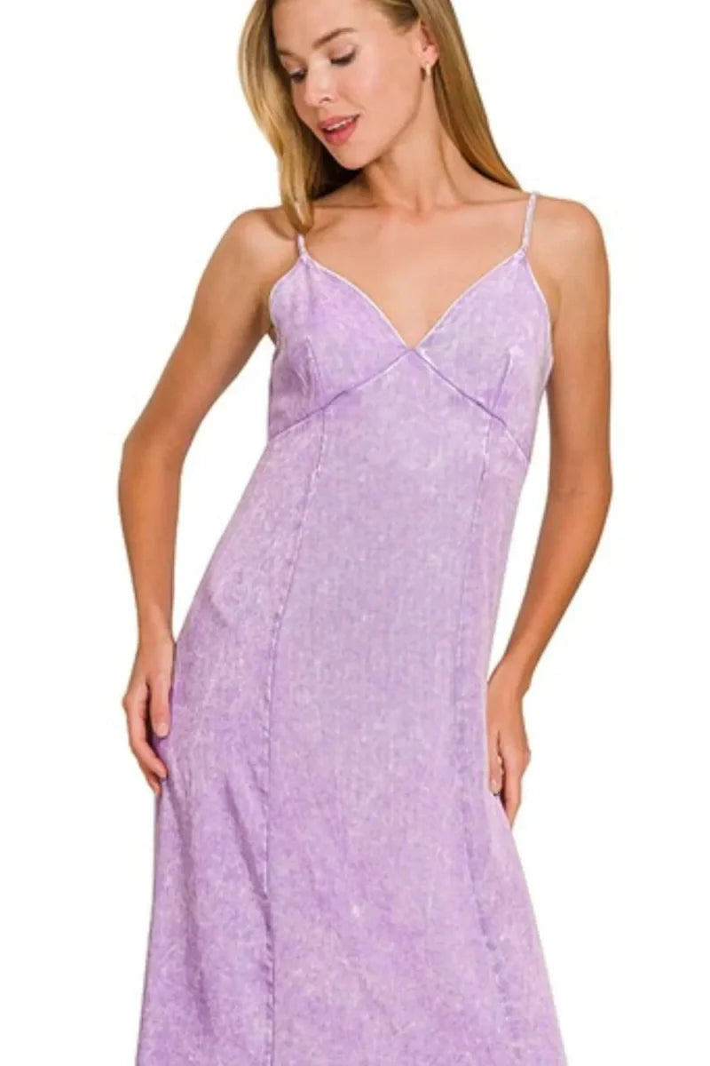 Zenana Tencel Mineral Washed Maxi Dress for Effortless Style