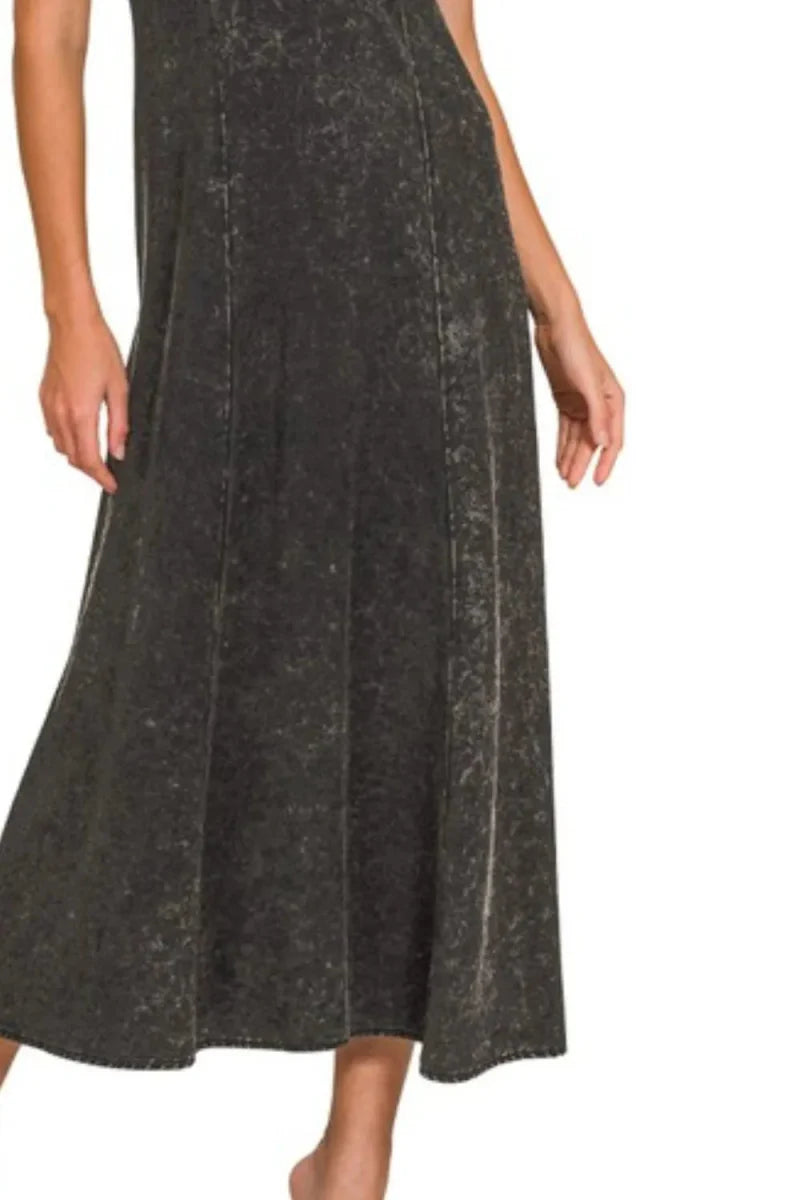 Zenana Tencel Mineral Washed Maxi Dress for Stylish Comfort